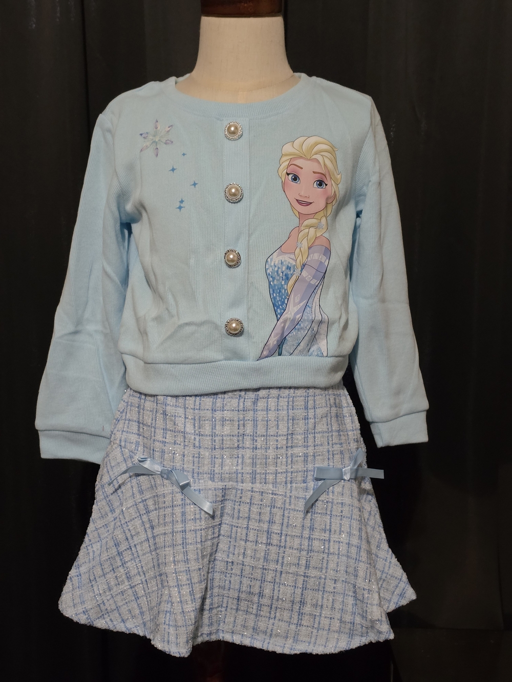 PatPat Light Blue Elsa-Inspired Girls Set